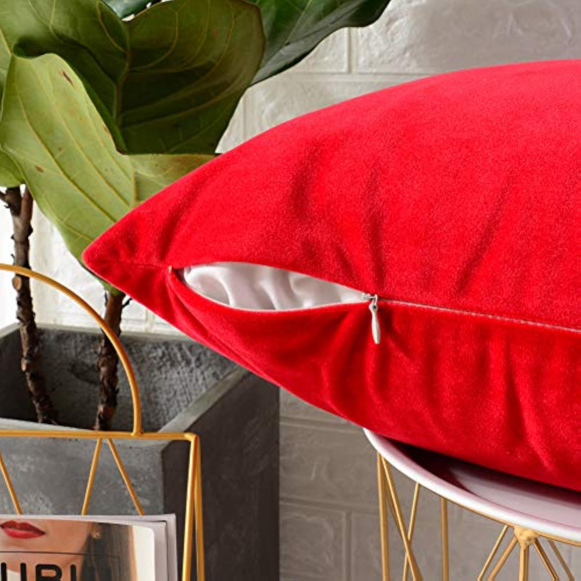 Velvet Soft Decorative Square Throw Pillow Covers